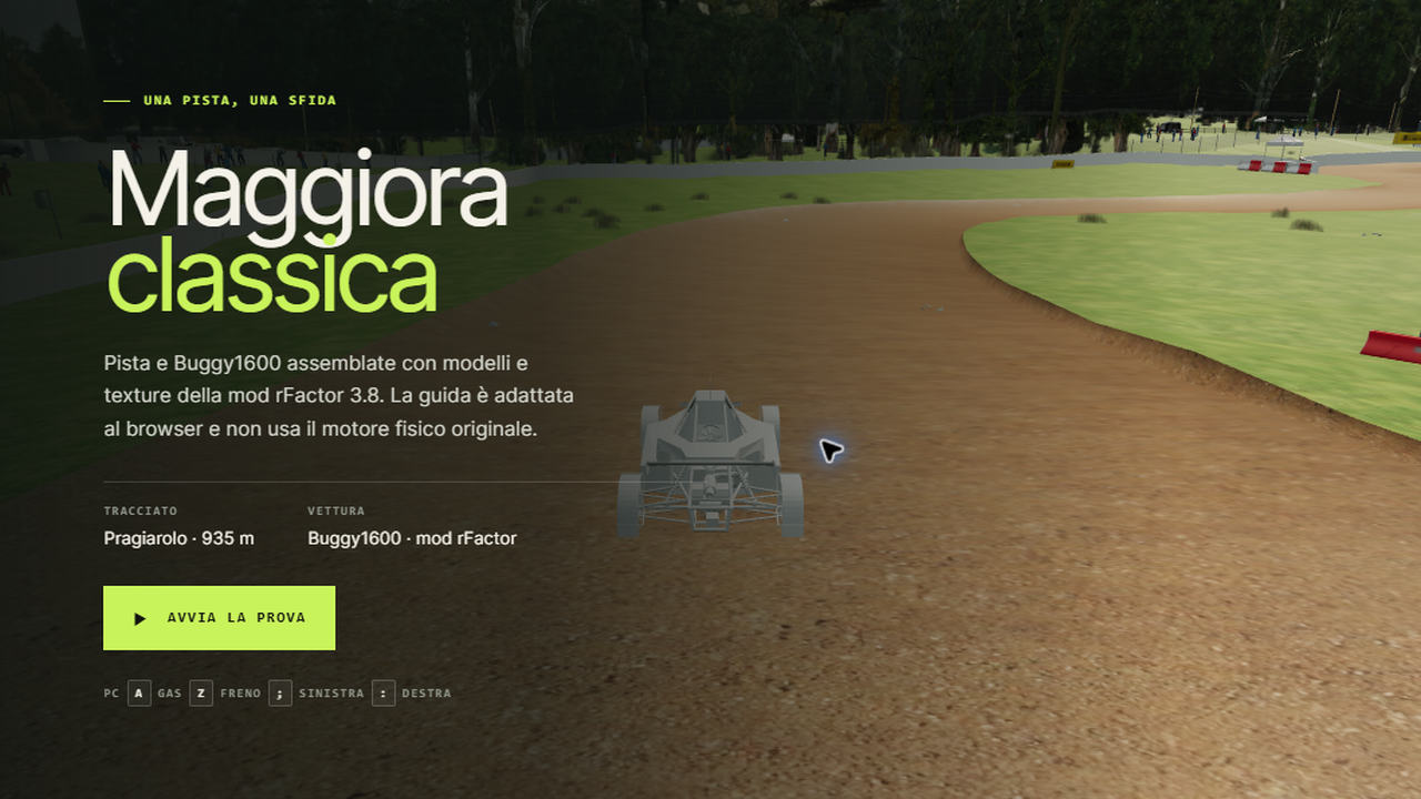 Autocross Online: il buggy sulla pista di terra di Maggiora