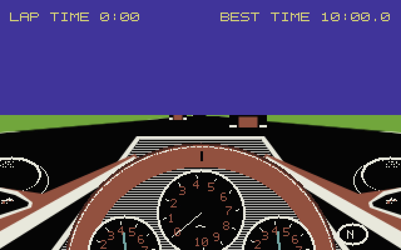 Schermata rétro del simulatore Circuit 86